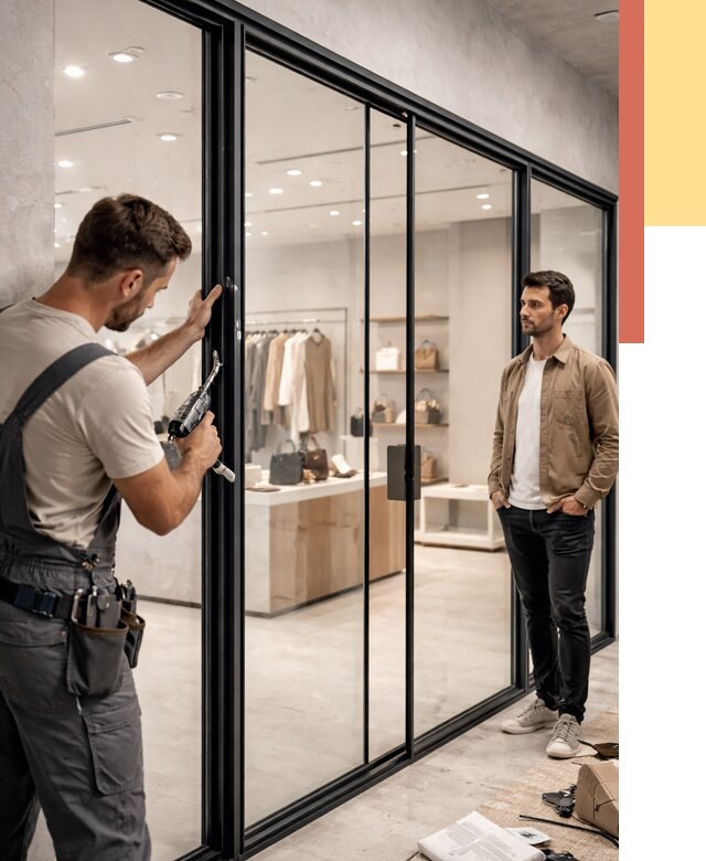 Стеклянные перегородки для магазинов в Магнитогорске от 8483 руб. под ключ | ОТДЕЛОЧНИК-Мгн