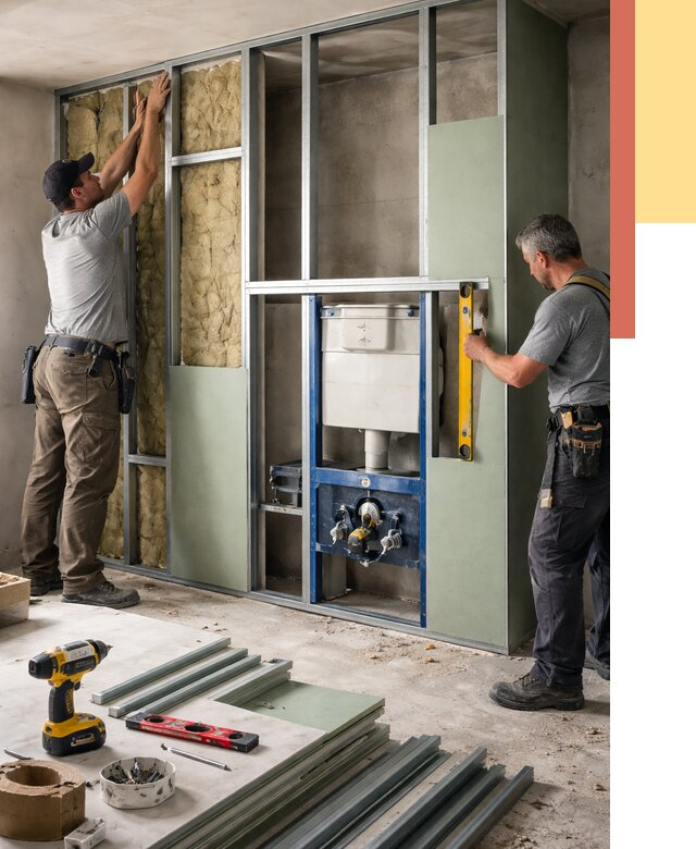 Установка сантехнических перегородок в Магнитогорске от 8793 руб. | ОТДЕЛОЧНИК-Мгн