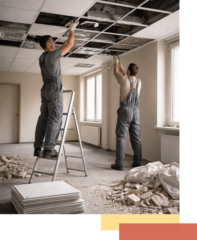 Демонтаж потолков Армстронг профессионально в Магнитогорске