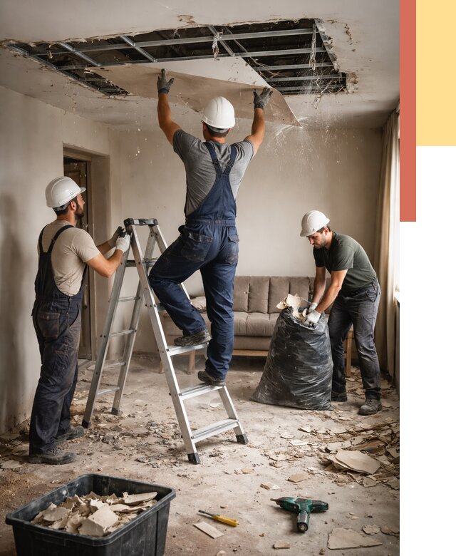 Демонтаж гипсокартонного потолка в Магнитогорске от 434 руб. за м2 — ОТДЕЛОЧНИК-Мгн