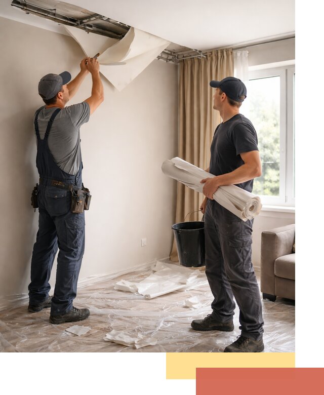 Демонтаж натяжного потолка в Магнитогорске быстро и аккуратно