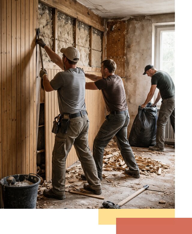 Демонтаж вагонки и вывоз материалов в Магнитогорске