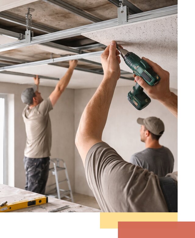 Монтаж акустического потолка в Магнитогорске под ключ