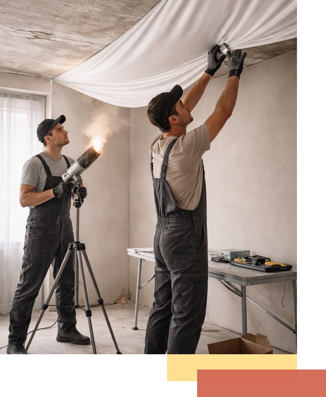 Установка натяжного потолка под ключ в Магнитогорске