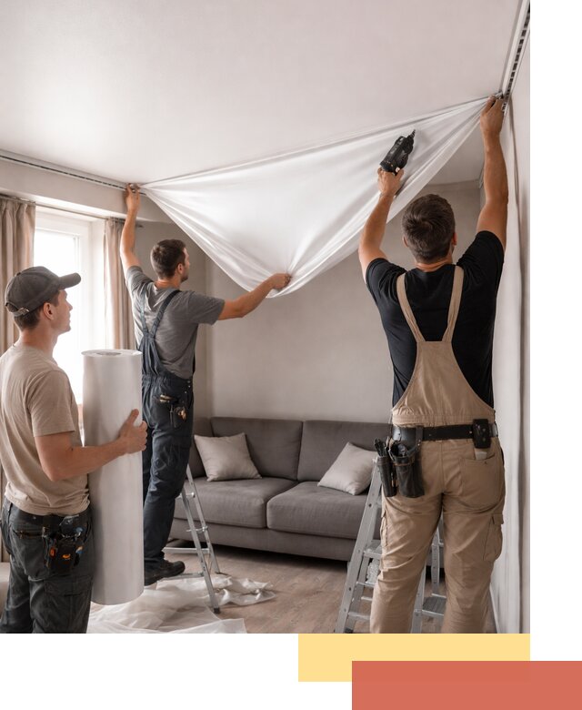 Монтаж сатинового натяжного потолка в Магнитогорске качественно и быстро