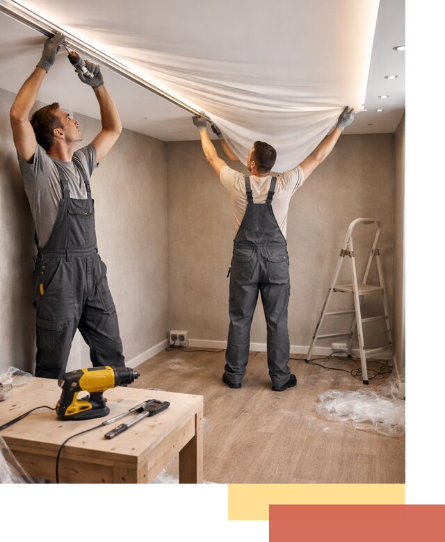 Монтаж натяжного потолка с подсветкой в Магнитогорске цена и сроки