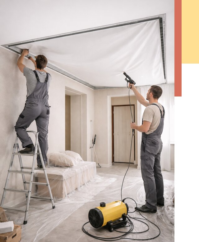 Монтаж натяжного потолка в прихожей в Магнитогорске от 2741 руб. под ключ | ОТДЕЛОЧНИК-Мгн