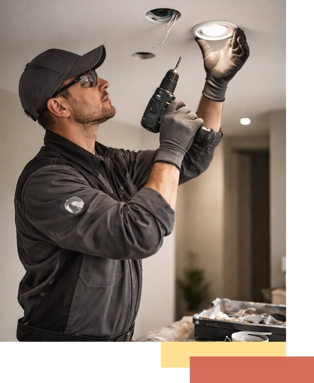 Установка точечных светильников в натяжной потолок в Магнитогорске