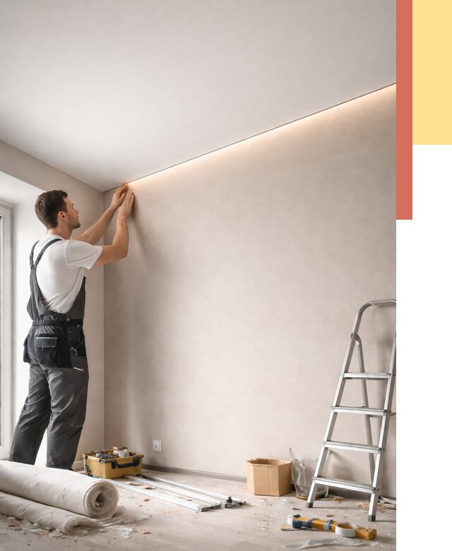 Теневые натяжные потолки в Магнитогорске от 8483 руб. под ключ | ОТДЕЛОЧНИК-Мгн