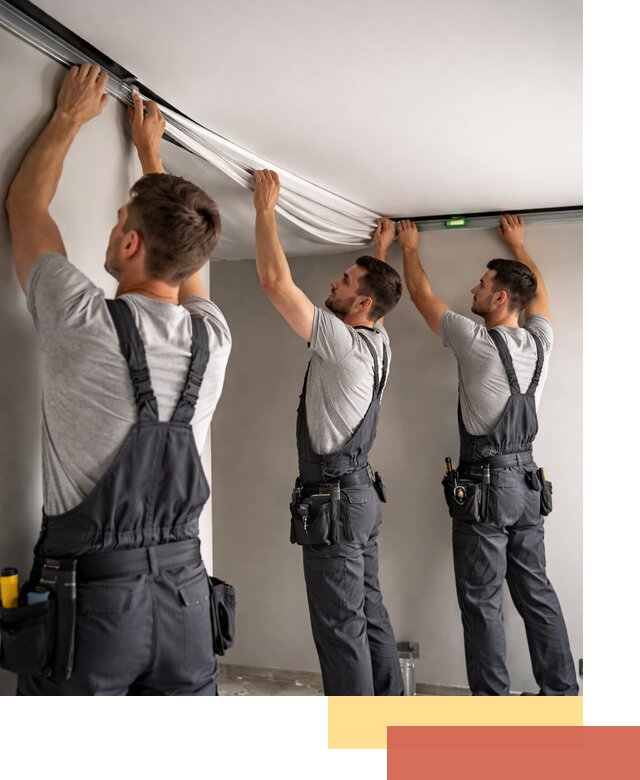 Теневые натяжные потолки в Магнитогорске: монтаж и отделка быстро и качественно