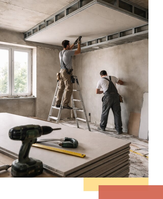 Двухуровневый потолок из гипсокартона в Магнитогорске