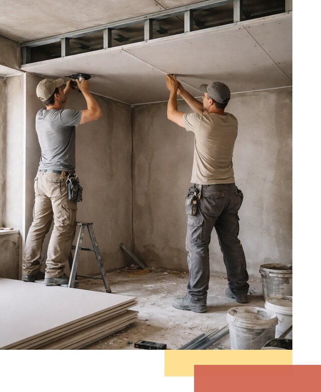 Короб из гипсокартона на потолке под ключ в Магнитогорске