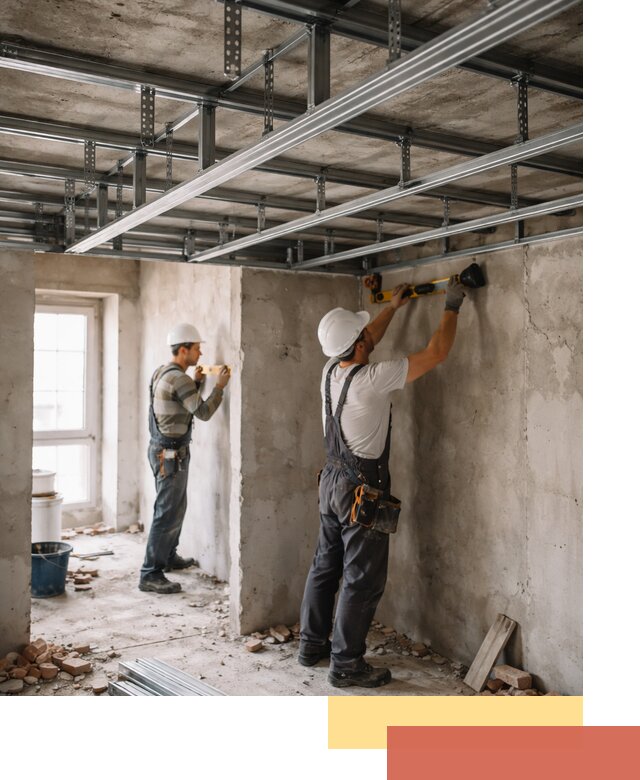 Монтаж каркаса потолка из профильного профиля в Магнитогорске