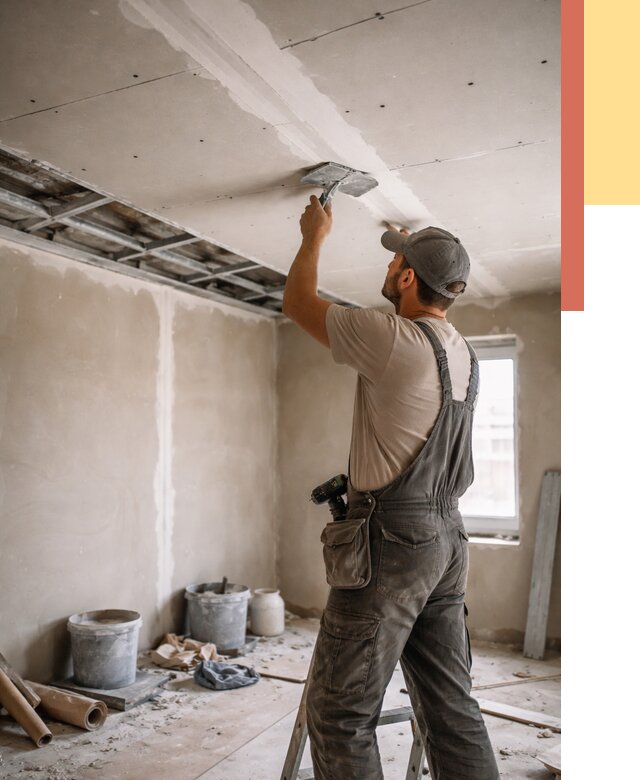 Ремонт потолка из гипсокартона в Магнитогорске от 672 руб./м² — быстро и недорого | ОТДЕЛОЧНИК-Мгн