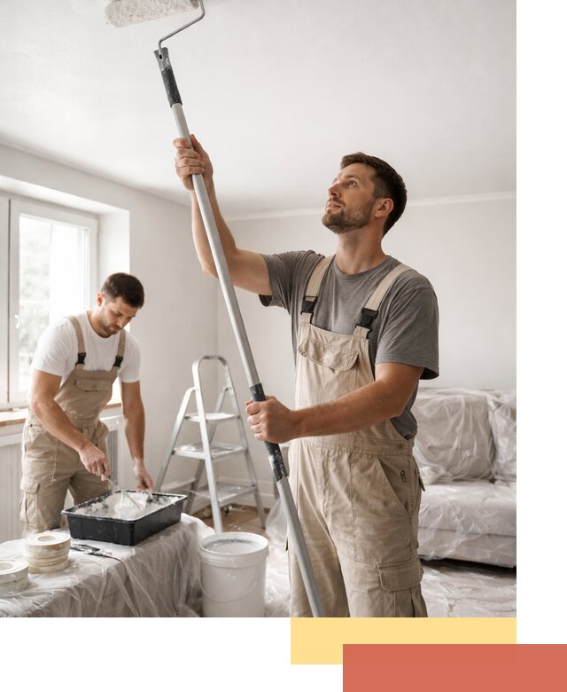 Покраска потолка водоэмульсионной краской в Магнитогорске