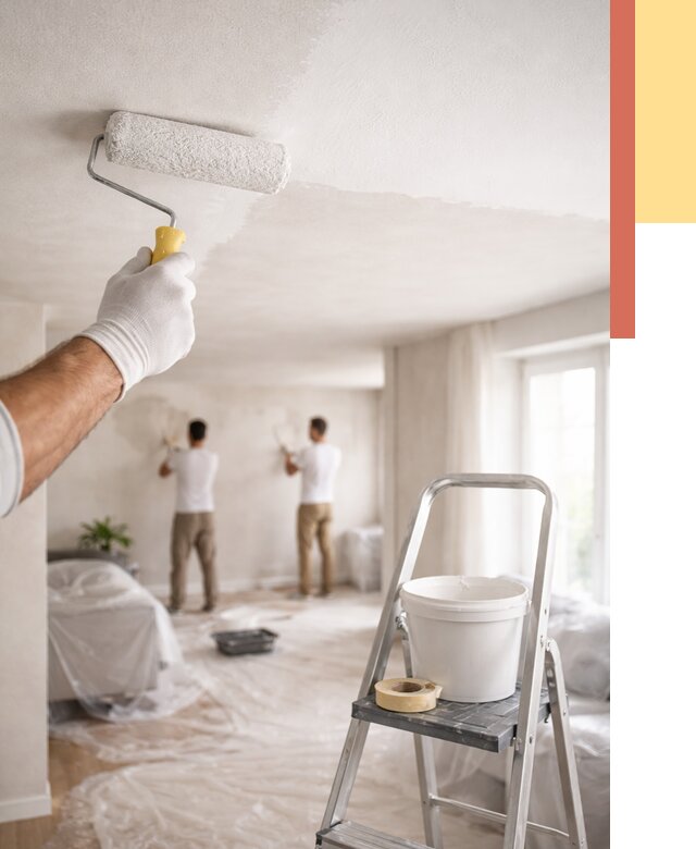 Покраска потолка акриловой краской в Магнитогорске от 2586 руб. | ОТДЕЛОЧНИК-Мгн