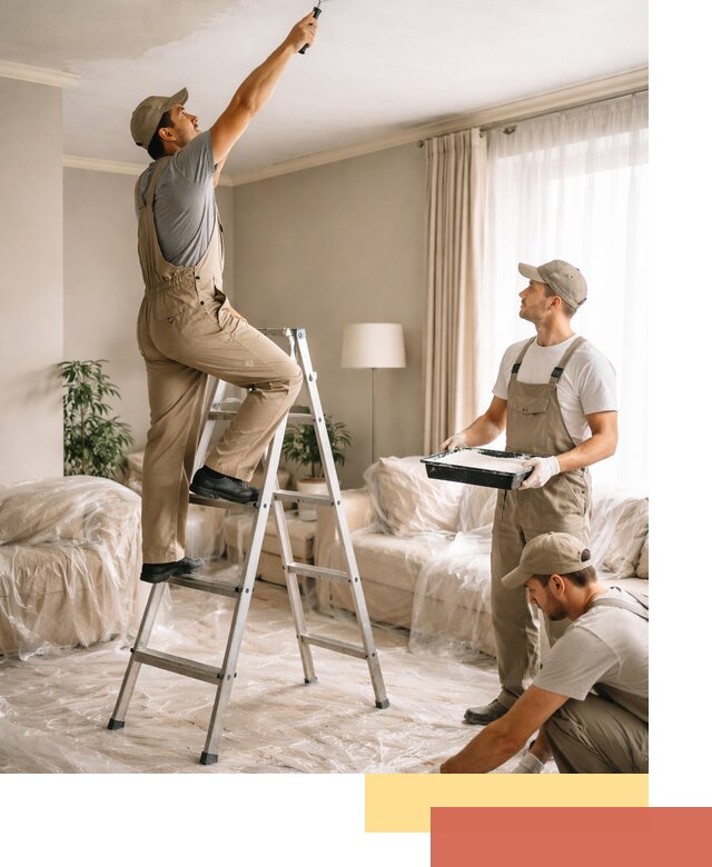 Покраска потолков акриловой краской в Магнитогорске качественно и быстро