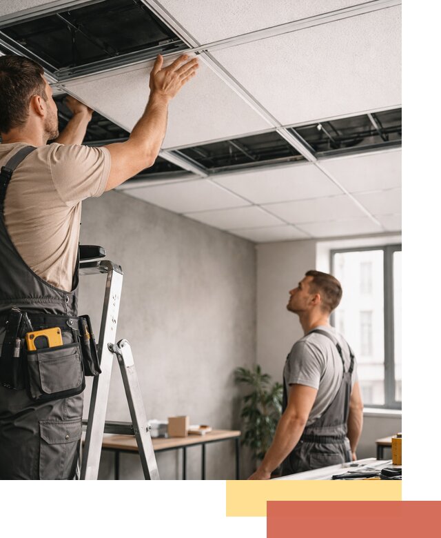 Монтаж потолочной плитки в Магнитогорске качественно и в срок