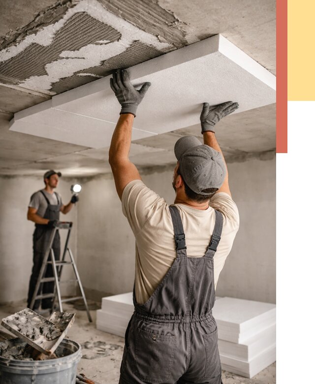 Утепление потолка пенопластом в Магнитогорске от 4655 руб/м2 — недорого и быстро | ОТДЕЛОЧНИК-Мгн