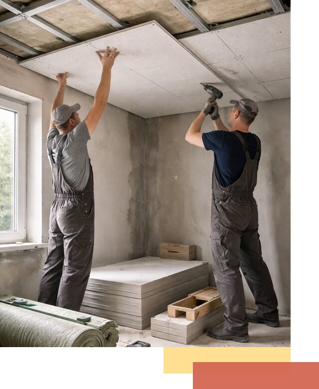 Шумоизоляция потолка панелями ЗИПС в Магнитогорске